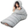 Ультралёгкий спальный мешок NATUREHIKE RM40 SERIES Size M утиный пух молния слева Grey 6927595707159L